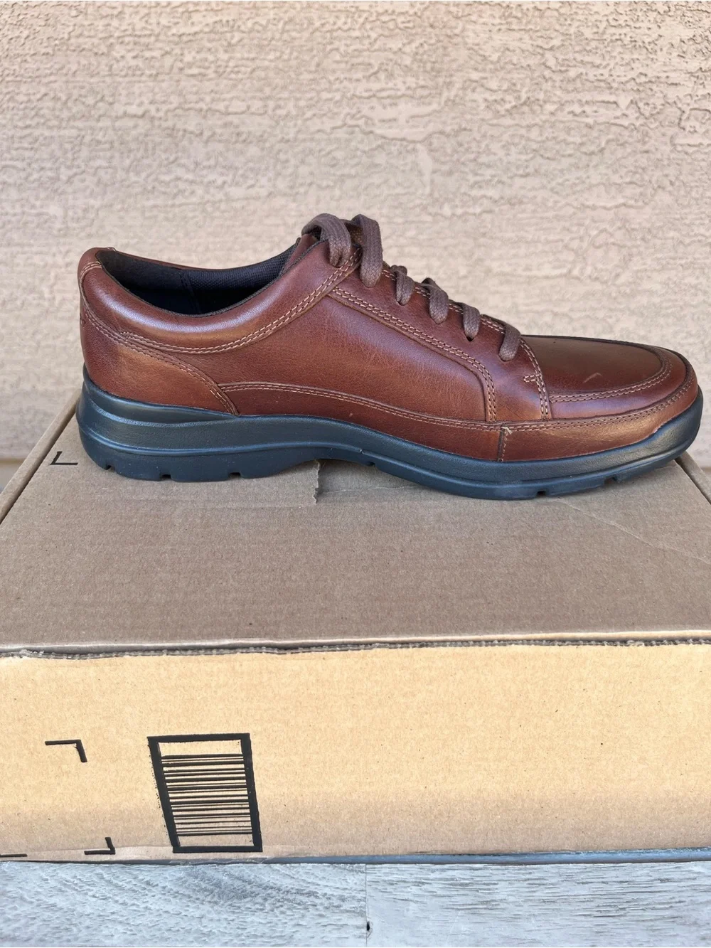Rockport Brown Leather Oxfords Sz 10-Like New